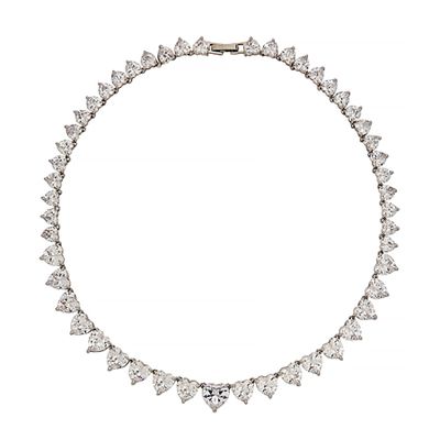 Heart Riviére Crystal-Embellished Choker from Fallon