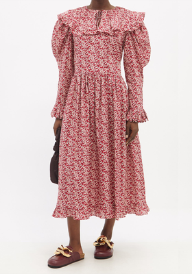 Gertrude Floral-Print Cotton Dress from Horror Vacui