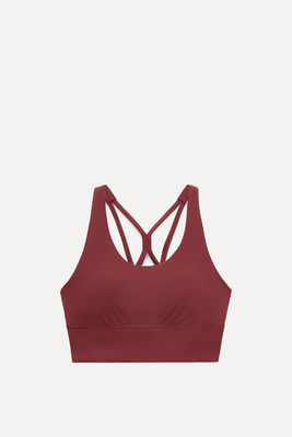 Medium Support Comfortlux Sports Bra With Cups from Oysho