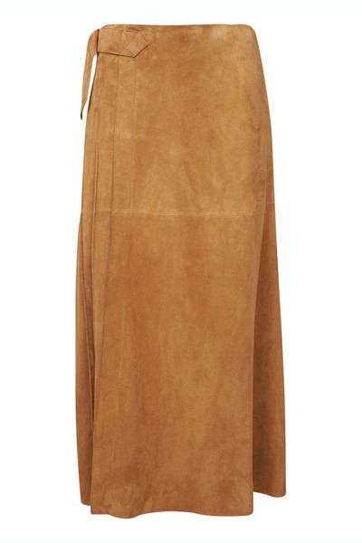 Suede Midi Skirt from Alberta Ferretti