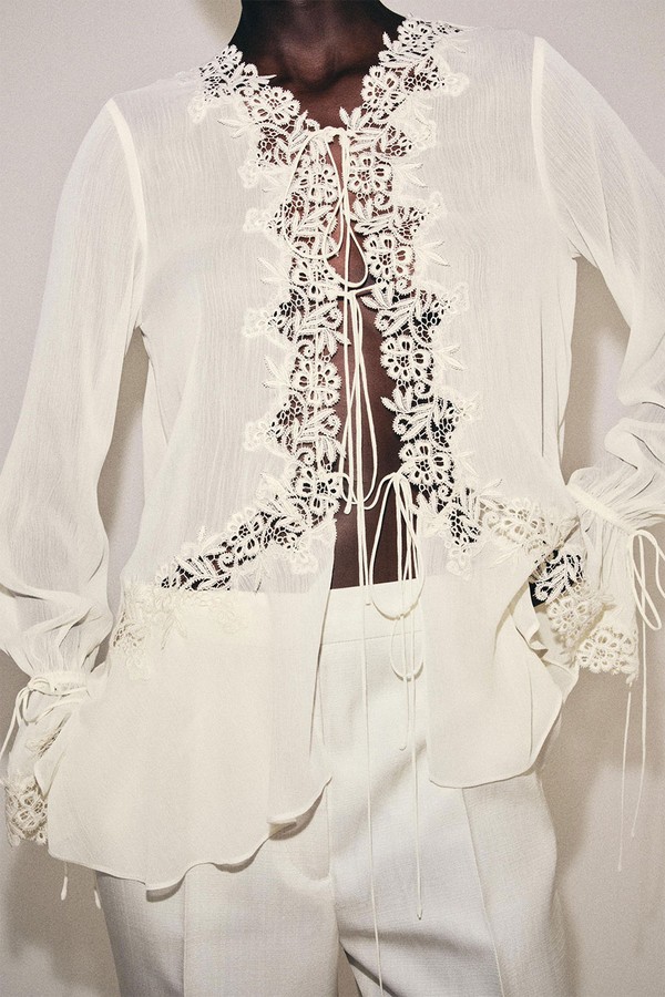 Lace Combined Blouse