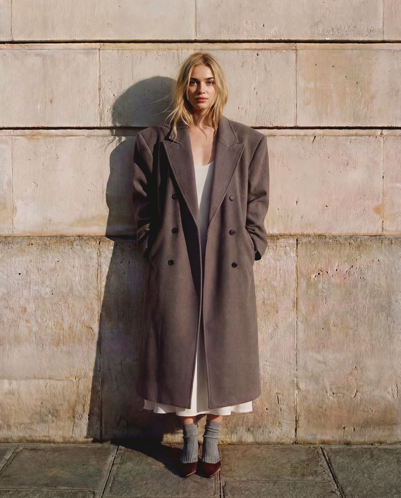 OOTD ✨ 

Coat | Source Unknown
Dress | Toteme
Socks | Calzedonia
Shoes | Source Unknown

This image was generated using AI tools.