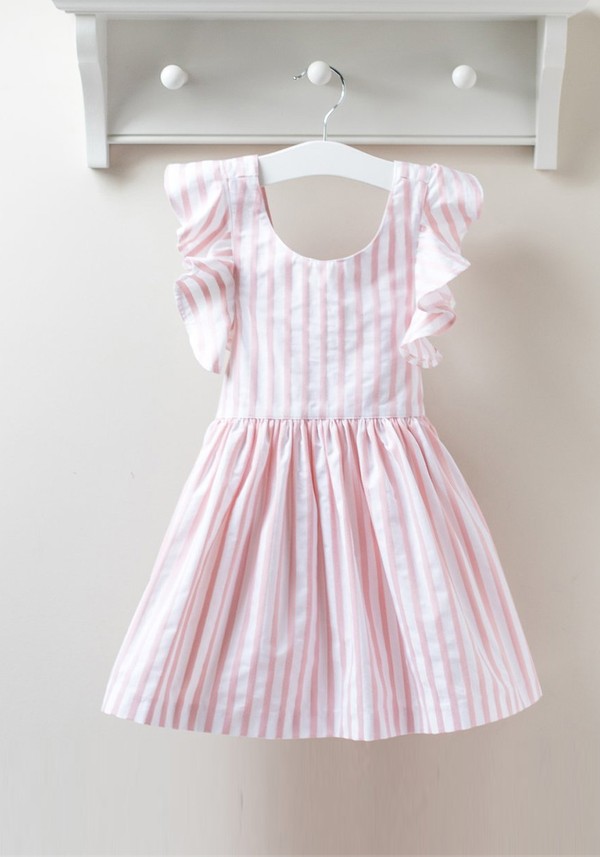 Dot Leila Pink & White Stripe Dress from Rosie & Lula