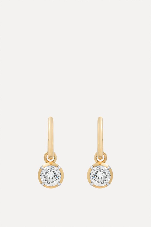 Large Round Kildonan Yellow Gold Earrings
