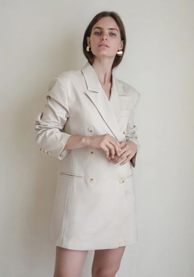  Nude Grandad Blazer Dress