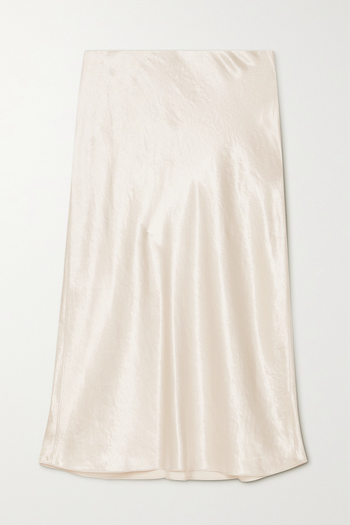 Washed-Satin Midi Skirt from Vince