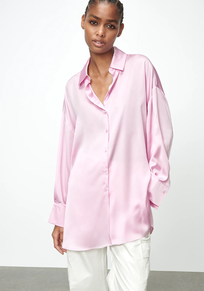 Satin Oversize Shirt from Zara