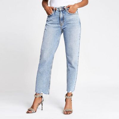 Petite Light Blue Straight Leg Jeans