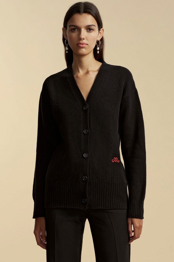 Waisted Cashmere Wool Cardigan