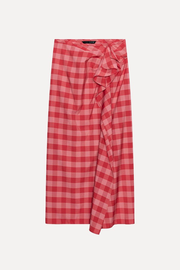 Midi Skirt With Ruffles from zara