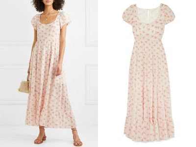Ruby Tiered Floral-Print Cotton-Voile Maxi Dress