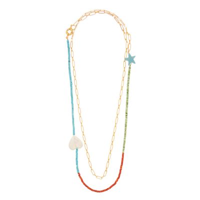 Heart & Star-Pendant Beaded Choker from Timeless Pearly