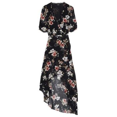 Asymmetric Floral-Print Dress from Nicholas