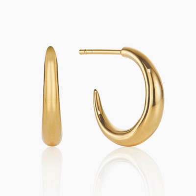 Small Gold Graduated Hoops from Otiumberg