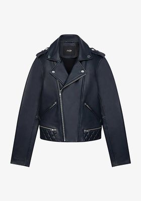 Long Sleeve Leather Jacket from Maje 