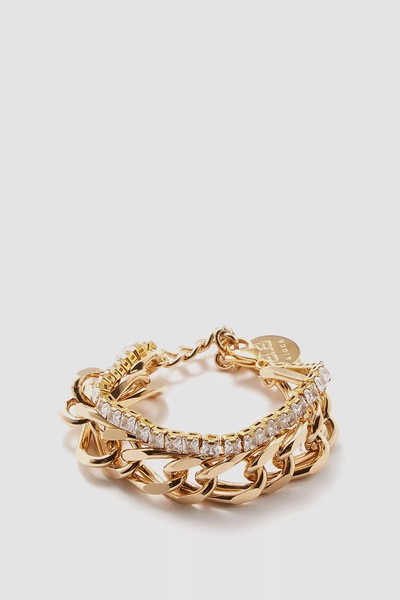 Ida Rhinestone & 18kt Gold Plated Bracelet from By Alona