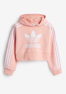 Trefoil Crop Pullover Hoodie from Adidas