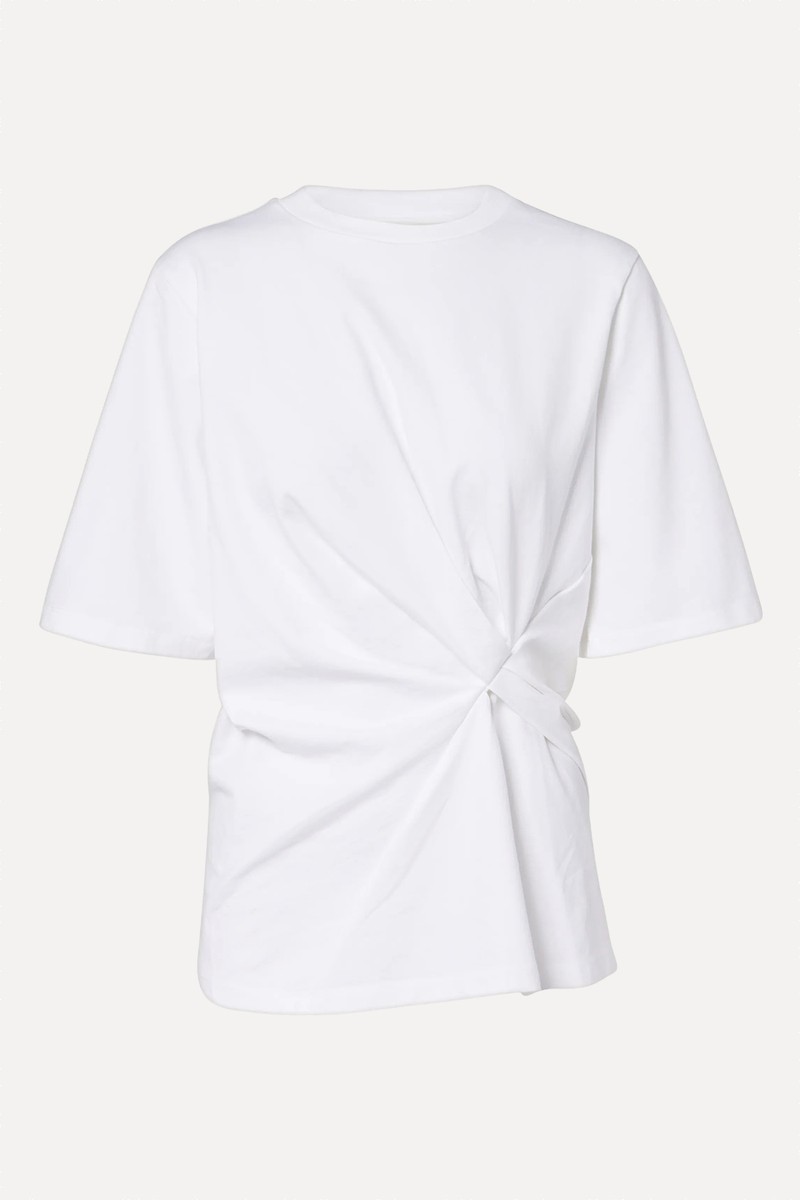 Gathered Cotton T-Shirt from Róhe