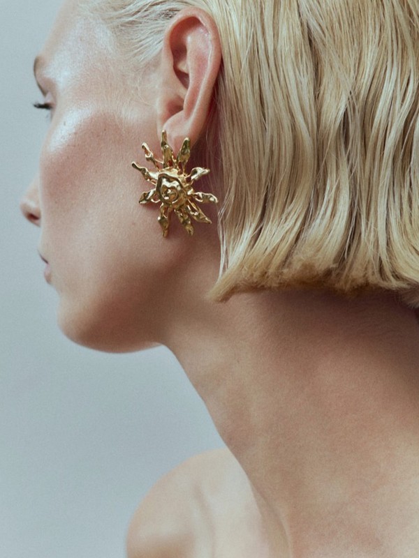 Sun Design Earrings