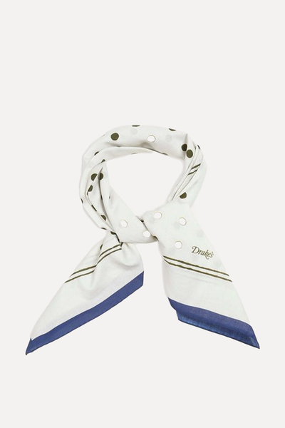 Polka Dot Print Bandana from Drake's