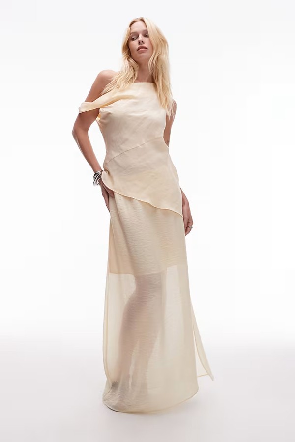 Double Layer Sheer Straight Skirt from Topshop