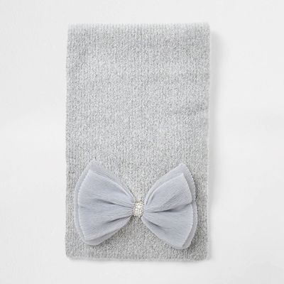 Tulle Bow Trim Scarf