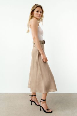 Linen Cape Skirt