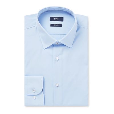 Light-Blue Jesse Slim-Fit Cotton-Poplin Shirt from Hugo Boss
