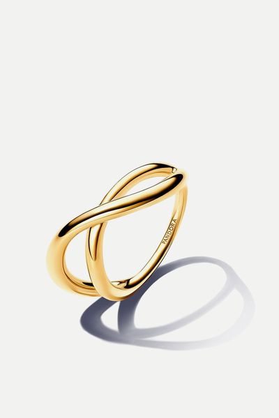 Organically Shaped Infinity Ring