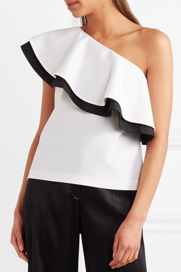One-Shoulder Ruffled Top from Rachel Zoe