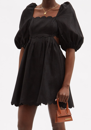 Mae Scalloped Cutout Linen Mini Dress from Zimmermann