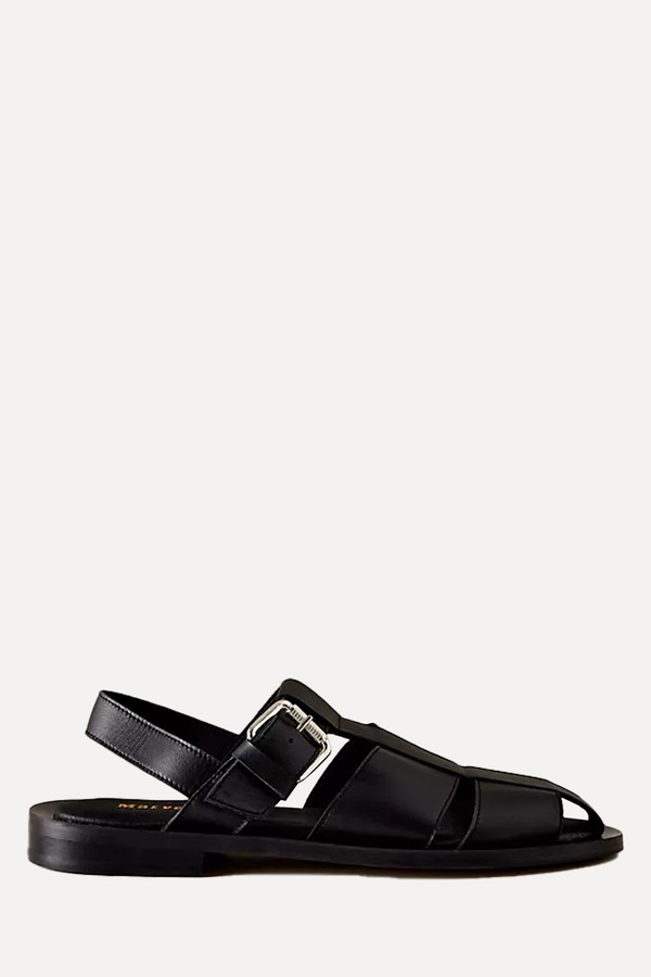Maeve Wide-Banded Leather Fisherman Sandals from Anthropologie