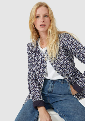 Floral Motif Print Quilted Jacket from Mantaray