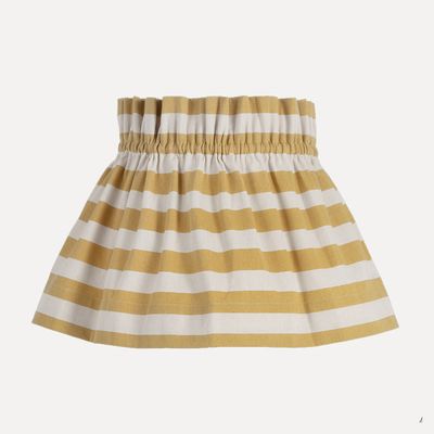 Tangier Mustard Stripe Scrunchie Lampshade from Alice Palmer & Co