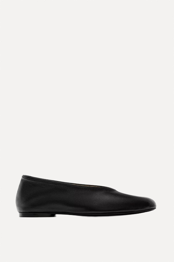 Soft Leather Ballerinas from Massimo Dutti