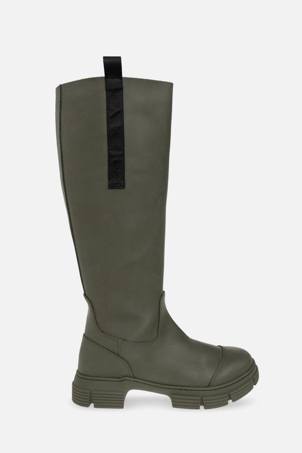 Green Rain Boots With Logo from Ganni