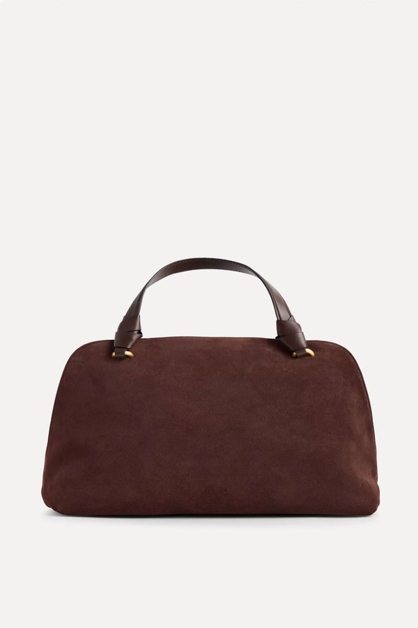 Aries Suede Top-Handle Bag from Neous