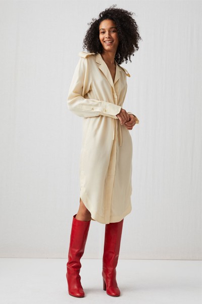 Cupro Shirt Dress from Arket