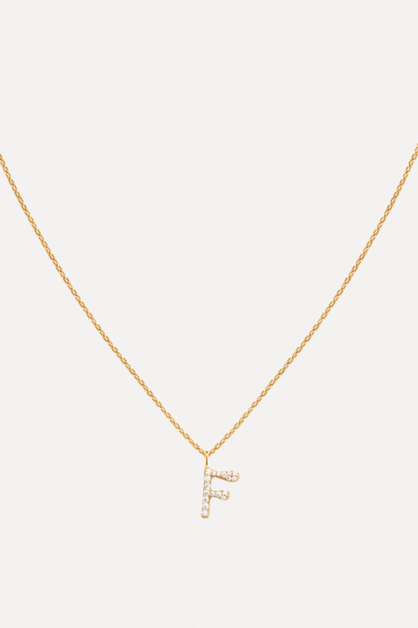 F Initial Pavé Pendant from  Astrid & Miyu