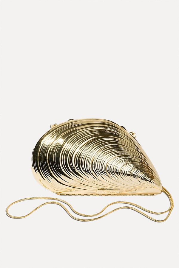 Bridget Metal Shell Clutch from Simkhai