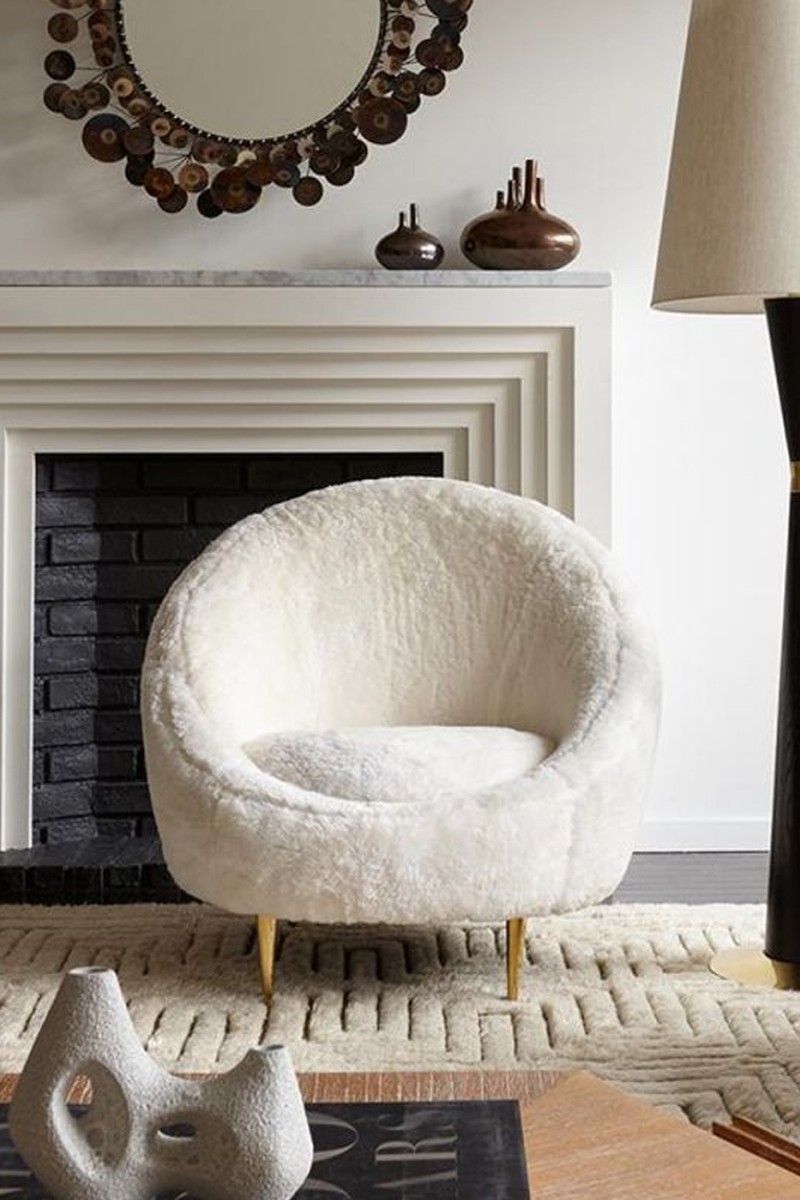 Shearling Ether Chair from By Jonathan Adler