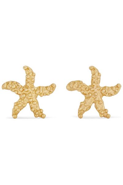 + NET SUSTAIN Starfish 18-Karat Gold Earrings from Pippa Small