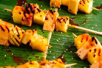 Spicy Jackfruit and Pineapple Skewers, Wing Yip