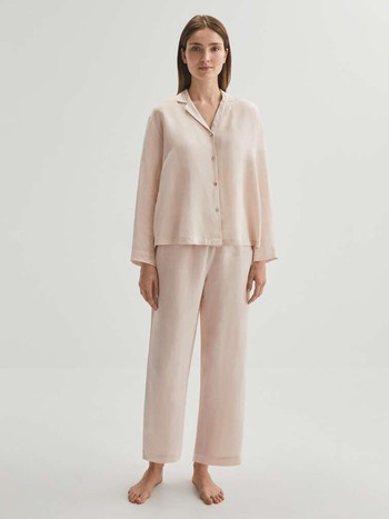 Long-Sleeved Linen Shirt from Oysho