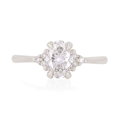 Dewlight 14k Polished White Gold Diamond Ring