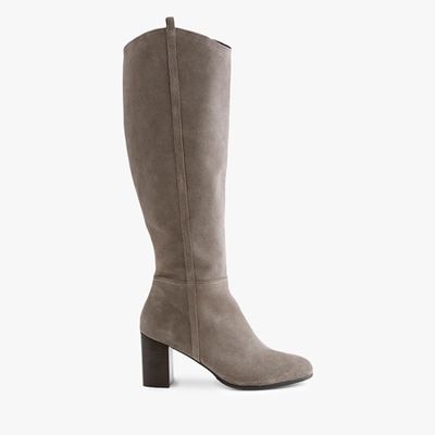 Grey Suede Tash Knee High Boots from Mint Velvet