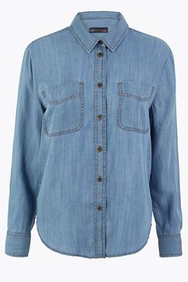 Patch Pocket Button Detailed Shirt from Marks & Spencer