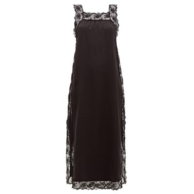 Aries Lace-Trimmed Silk Slip Dress from Stir