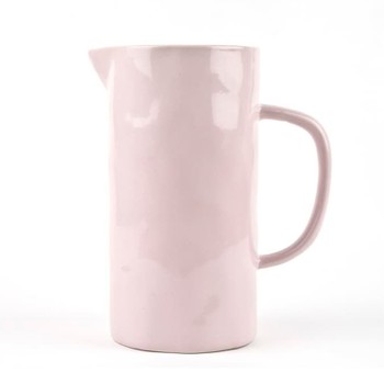 Large Pale Pink Ceramic Jug from Trouva