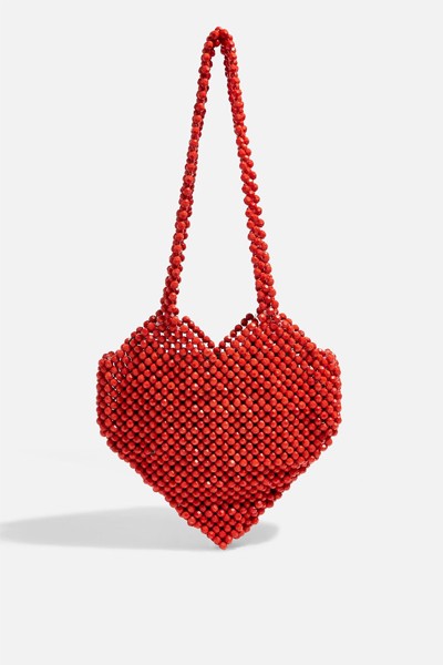 Heart Beaded Shoulder Bag from Topshop